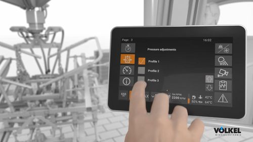 VÖLKEL machine controls, paving machine