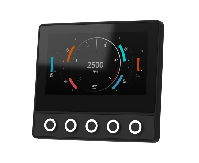 C4.3RT – 4.3″ IPS TFT CAN bus Display – with backlit buttons