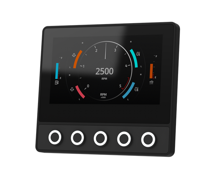 C4.3RT – 4.3″ IPS TFT CAN bus Display – with backlit buttons