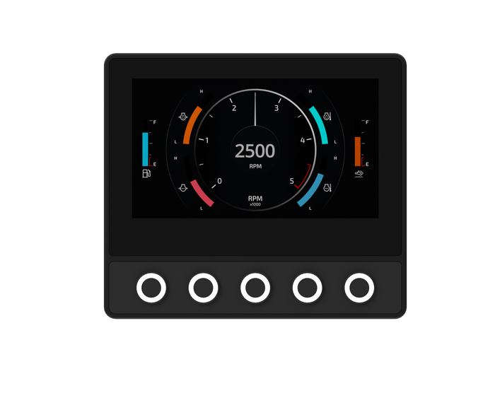 C4.3RT – 4.3″ IPS TFT CAN bus Display – with backlit buttons