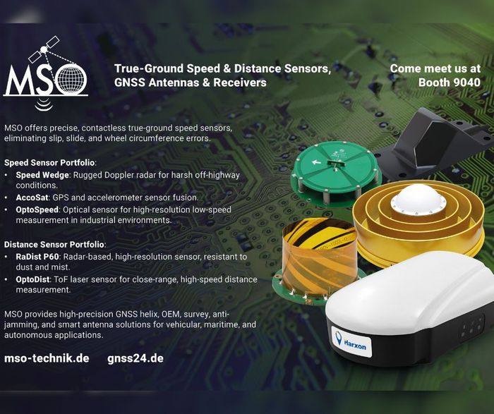 True-ground speed and distance sensors, GNSS antennas and receivers