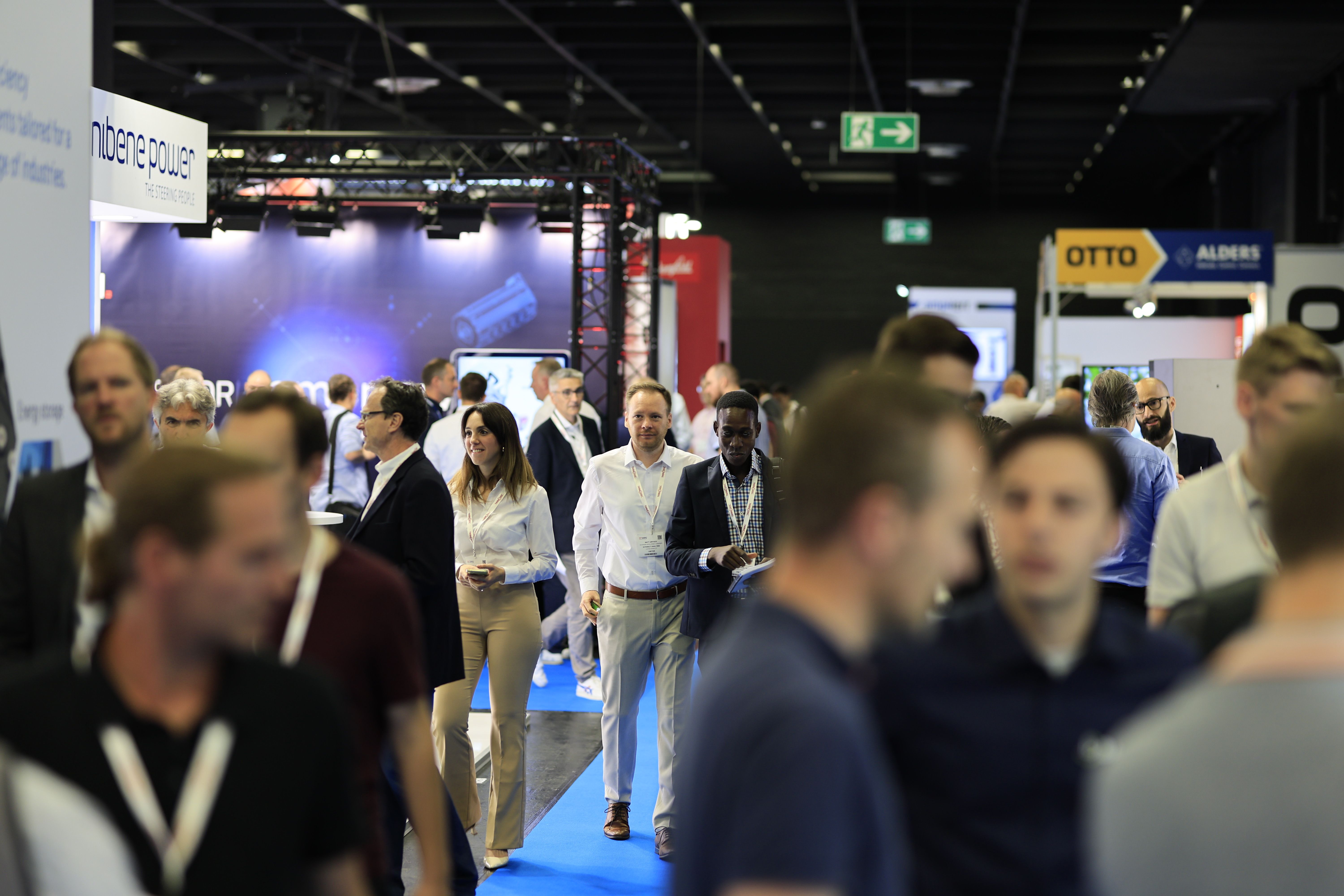 Photo shows a busy iVT Expo show floor