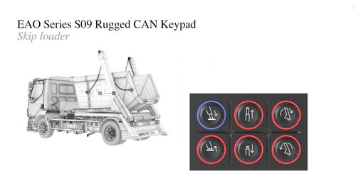 EAO Series 09 Rugged Keypads for Precise Loader Vehicle Control