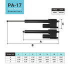 PA-17 Heavy Duty Linear Actuator - Optional Feedback
