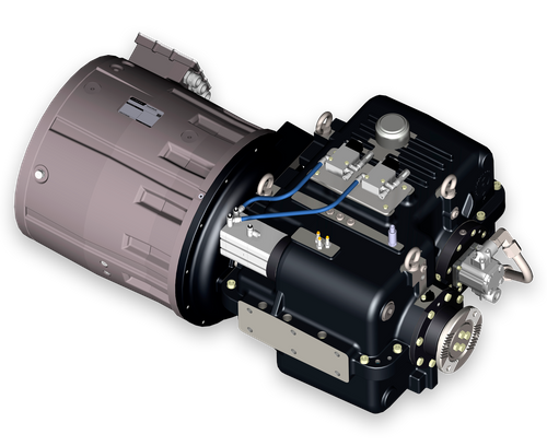 Two-speed electric drivetrain transmission