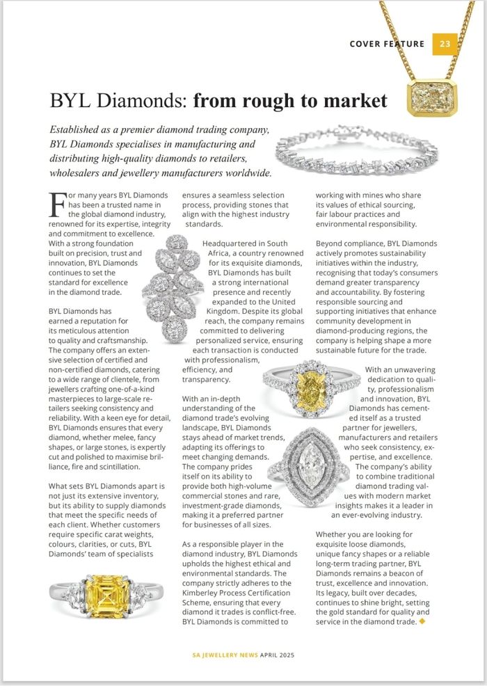BYL Diamonds: from rough to market