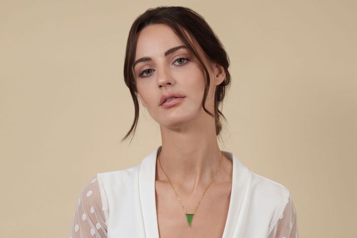 18K Gold Plated Jade Stone Necklace