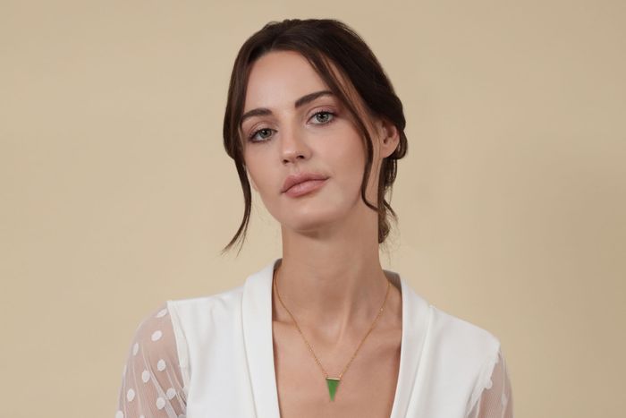 18K Gold Plated Jade Stone Necklace