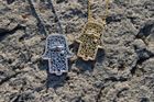 Sterling Silver Evil Eye Hasma Hand Necklace