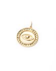 Evil Eye Yellow Gold and Sapphire Pendant
