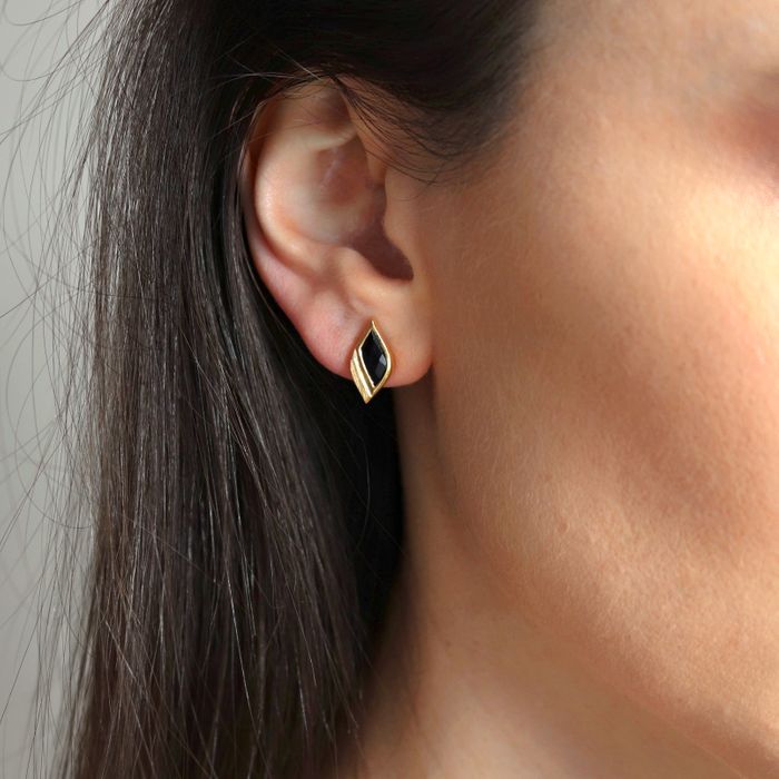 Strength Onyx Stud Earrings