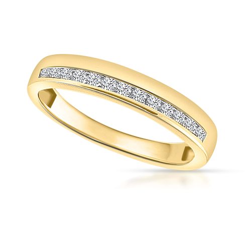 0.25cts Round Natural Diamond Offset Band