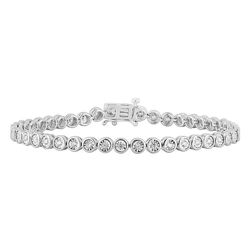 0.75cts Natural Round Diamond Illusion-set Bracelet