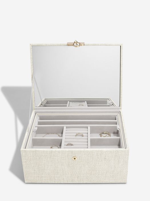 Oatmeal & Linen Luxury Jewellery Box