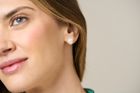 Irregular cultured freshwater pearl stud earrings on sterling silver posts
