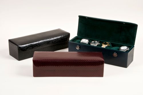 Gentleman's Watch Box with 2 magnetic clasps