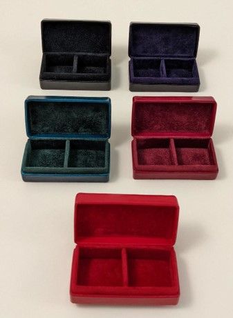 Wedding/Cufflink Ring Box Classic Colours