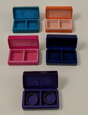 Wedding/Cufflink Ring Boxes Bright Colours