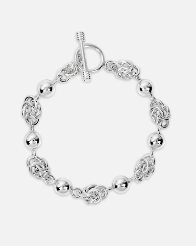 Sterling Silver Ball and Knot Bracelet