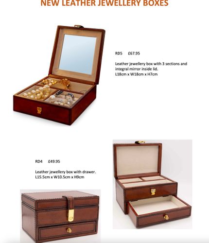 New leather jewellery boxes