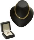 Black Consort Ring box with Black Leatherette Neck Stand