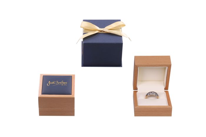 Black Consort Ring box with Black Leatherette Neck Stand