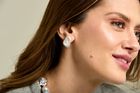 Large keishi pearl stud earrings on sterling silver posts