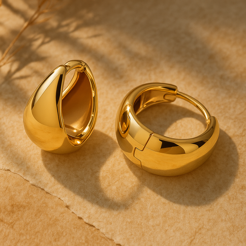 Gold Vermeil Chunky Luxe Creole Earrings