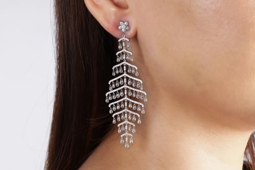 Diamond Briolette Earring