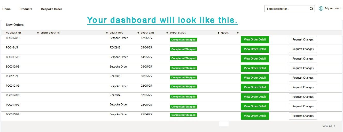 Bespoke Ordering Platform