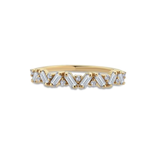 Natural Baguette Diamond Wedding Ring