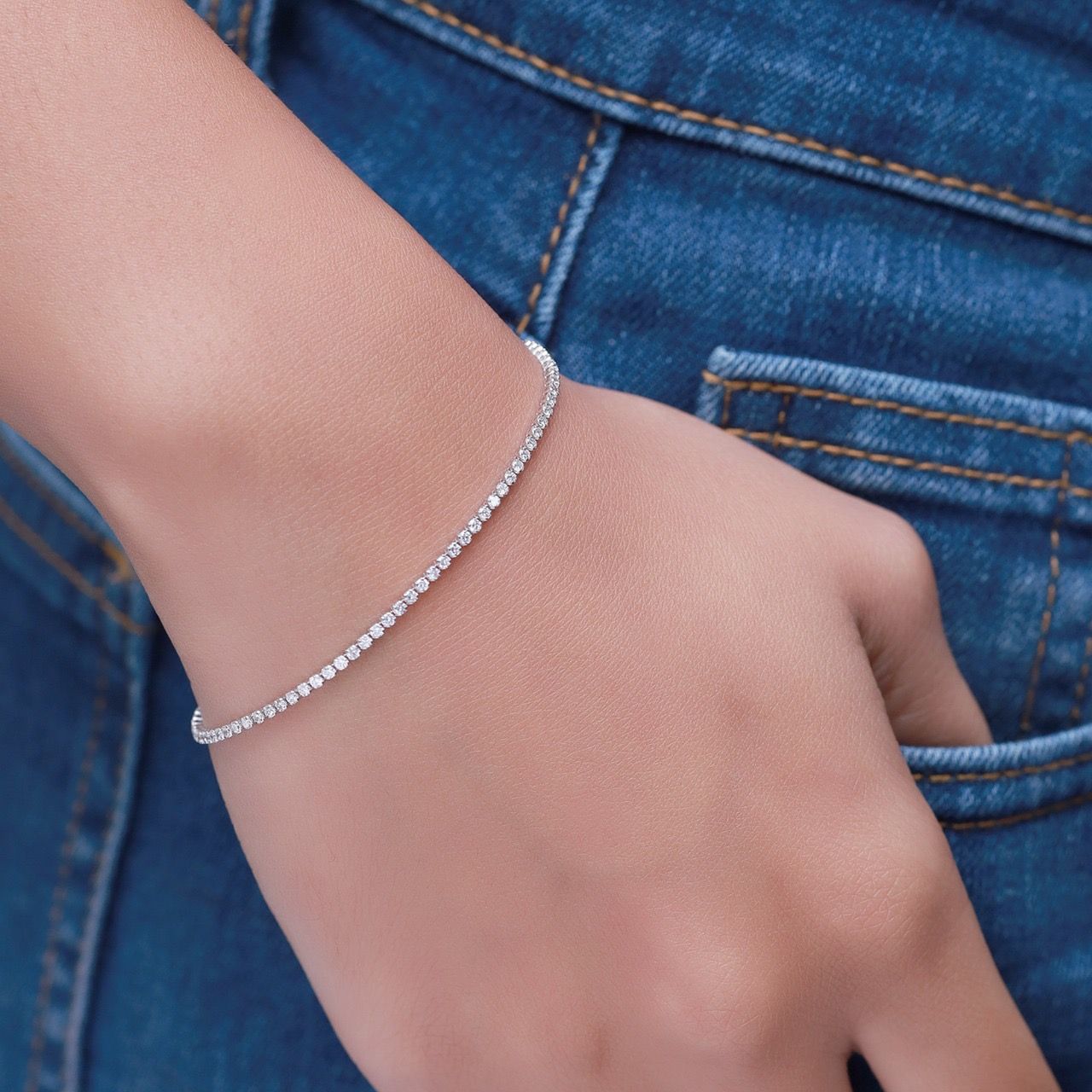 Lab Grown Diamond Petite Tennis Bracelet