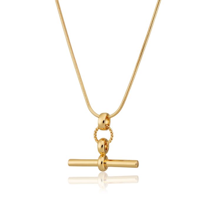 Kelly Springham T-Bar with Snake Chain Necklace