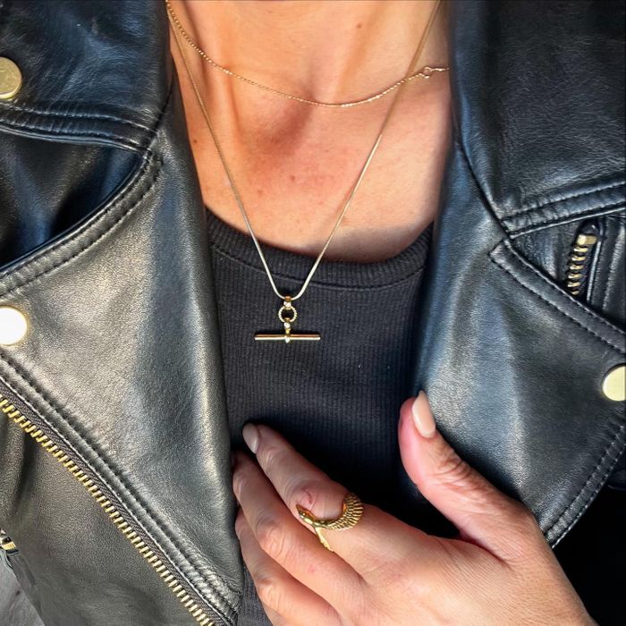 Kelly Springham T-Bar with Snake Chain Necklace