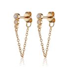 Hannah Martin Chained Pearl Stud Earrings