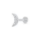 Sparkling Moon Single Flat Back Earring