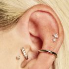 Diamond Drop Single Flat Back Earring
