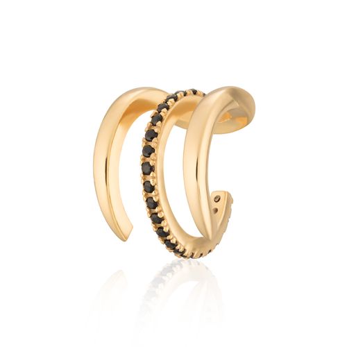Triple Claw Single Ear Cuff with Clear Stones