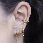 Triple Claw Single Ear Cuff with Clear Stones