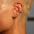 Sparkling Lightning Bolt Threader Earrings