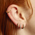 Huggie Earrings with Clear Stones