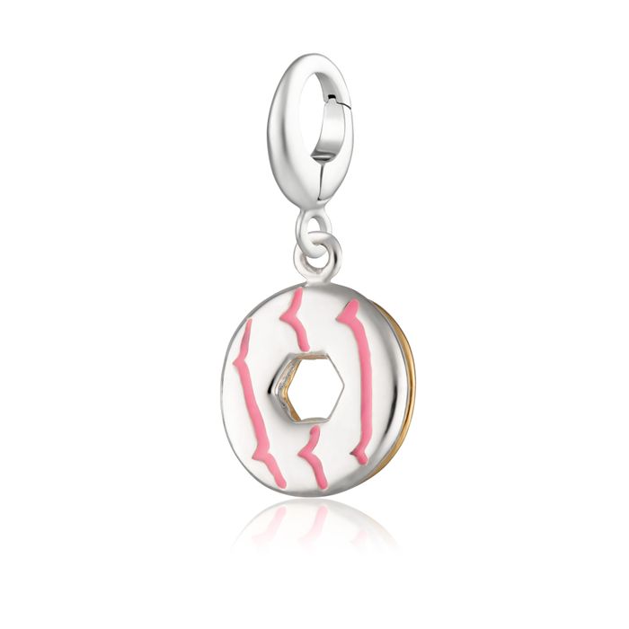 Party Ring Biscuit Charm with Pink Enamel