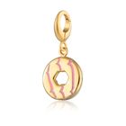 Party Ring Biscuit Charm with Pink Enamel