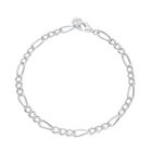 Large Linked Figaro Charm Bracelet