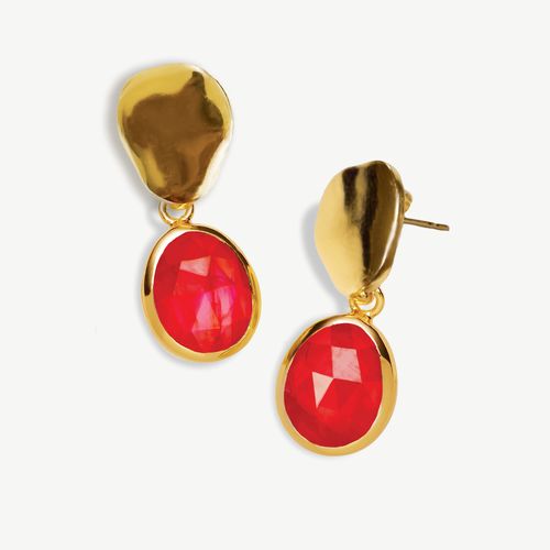 Cortez Red Jade Earrings