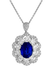 Platinum Sapphire & Diamond Convertible Ring-Pendant