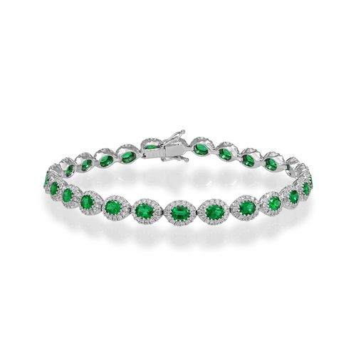 18Ct. Gold Emerald and Diamond Bracelets
