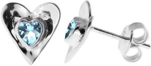 Lexi blue topaz heart studs