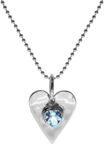 Lexi blue topaz heart necklace