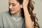 Large irregular cultured freshwater pearl necklace with sterling silver clasp